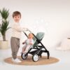 Kočárek pro dvojčata s polohovatelnými sedačkami Maxi Cosi Twin Pushchair Sage Smoby pro 42 cm panenku výška rukojeti 65 cm olivový - Image 3