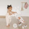Kočárek sportovní s textilním potahem Pop Pushchair Natur D'Amour Baby Nurse Smoby s otočnými koly pro 42 cm panenku výška rukojeti 54 cm od 18 měsíců - Image 2