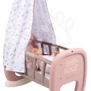Kolébka s textilním baldachýnem Cradle Natur D'Amour Baby Nurse Smoby pro 42 cm panenku od 18 měsíců