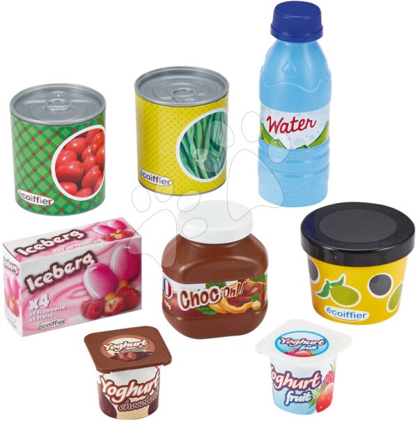 Potraviny v síťce Food Net Écoiffier jogurty s konzervami 8 kusů od 18 měsíců