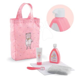 Kosmetická taštička Baby Care Mon Grand Poupon Corolle se 6 doplňky růžová pro 36–42 cm panenku od 24 měsíců