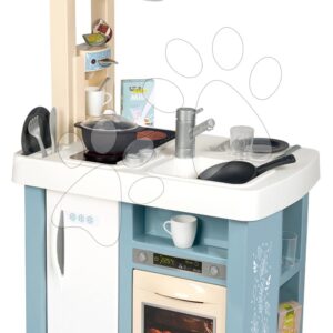 Kuchyňka elektronická Bon Appetit Kitchen Smoby s kávovarem a chladnička s pečicí troubou 23 doplňků 96 cm výška/49 cm pult