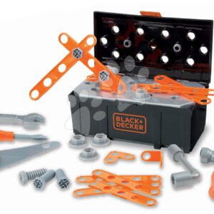 Kufřík s pracovním nářadím Black&Decker DIY Tools Box Smoby montovatelné části 34 doplňků