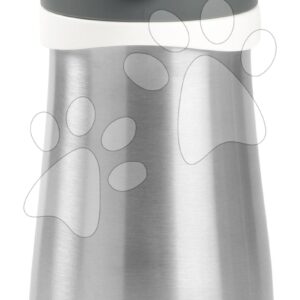 Láhev Bidon s dvojitými stěnami Stainless Steel Bottle Beaba Mineral Grey 350 ml z nerezavějící oceli šedá od 18 měsíců