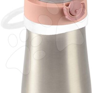 Láhev Bidon s dvojitými stěnami Stainless Steel Bottle Beaba Old Pink 350 ml růžová z nerezavějící oceli od 18 měsíců