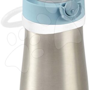 Láhev Bidon s dvojitými stěnami Stainless Steel Bottle Beaba Windy Blue 350ml modrá z nerezavějící oceli od 18 měsíců