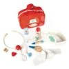 Lékařská taška červená Doctors and Nurses Tender Leaf Toys 12dílná souprava s dřevěnými nástroji - Image 2