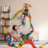 Náhradní autíčko k flexibilní autodráze FleXtrem Discovery Set Smoby s třemi vyměnitelnými karoseriemi modrá žlutá a zelená od 4 let - Image 3