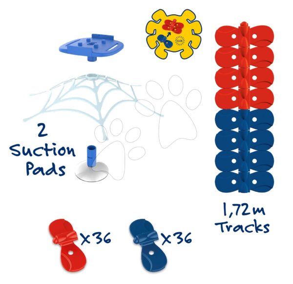 Náhradní díly k flexibilní autodráze Spidey Marvel Flextrem Refill Smoby 72 dílů 1