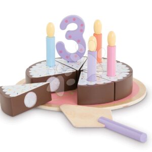 Narozeninový dort Wooden Birthday Cake Corolle pro 36-42 cm panenku 18 doplňků od 24 měsíců