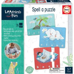 Naučná hra pro nejmenší Spell a Puzzle Educa Učíme se anglická slova s obrázky 76 dílů od 5 let