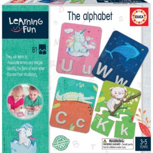 Naučná hra pro nejmenší The Alphabet Educa Učíme se abecedu s obrázky 78 dílů