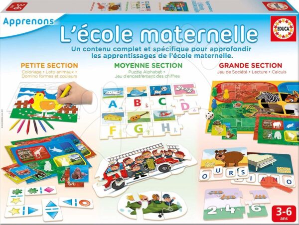 Naučné hry Kit L'Ecole Maternell Educa puzzle a skládačky 3–6 let
