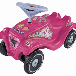 Odrážedlo auto Bobby Car Classic Candy BIG růžové se zvukem a nálepkami bonbóny od 12 měsíců