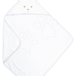 Osuška s kapucí pro nejmenší Zajíček My Rabbit Bath Towel Perle Kaloo bílá 75*75 cm z jemného měkkého materiálu od 0 měsíců