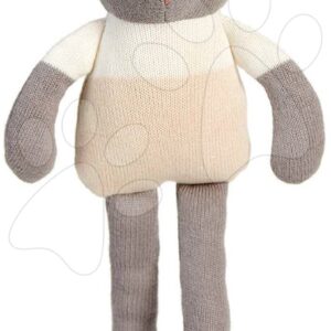 Panenka pletená zajíček Baby Threads Grey Bunny ThreadBear 35 cm šedý z jemné měkké bavlny od 0 měsíců