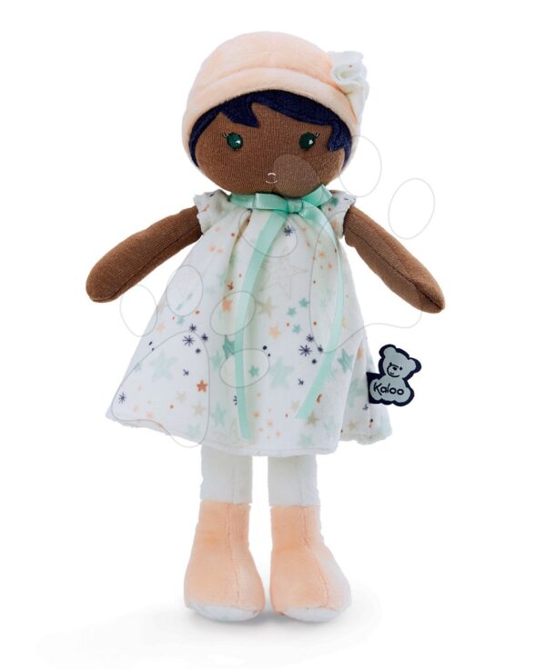 Panenka pro miminka Manon K Tendresse Kaloo 32 cm v hvězdičkových šatech z jemného textilu v dárkovém balení od 0 měsíců