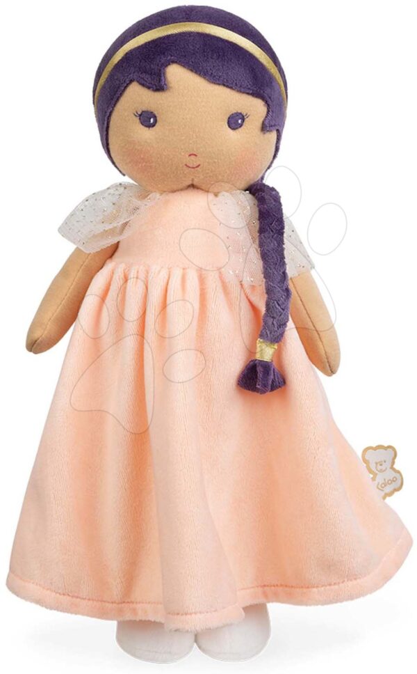 Panenka pro miminka Tendresse Iris K Doll Kaloo 31 cm z jemného materiálu v dlouhých šatičkách od 0 měsíců