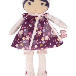 Panenka pro miminka Violette Doll Tendresse Kaloo 32 cm ve fialových šatech z jemného textilu od 0 měsíců