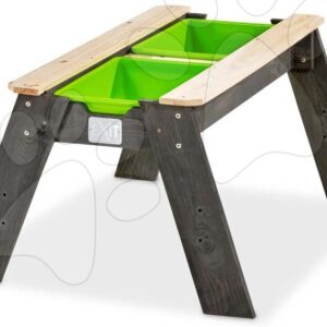 Pískoviště cedrové stůl na vodu a písek Aksent sand&water table Exit Toys velké s krytem objem 32 kg