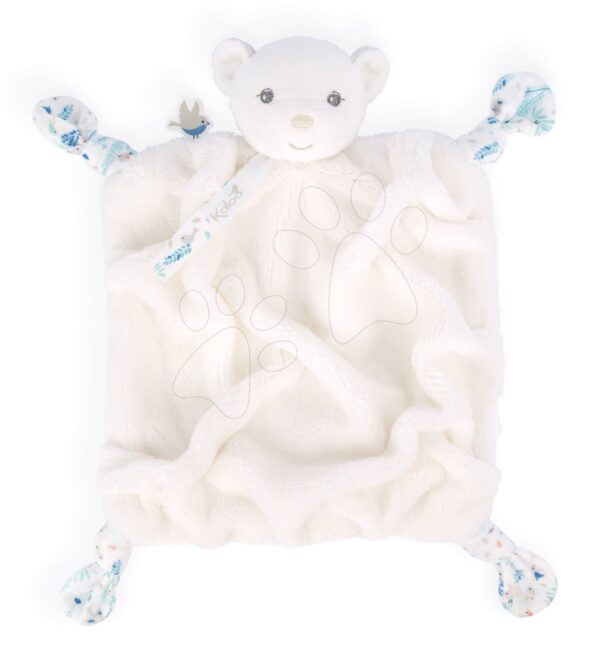 Plyšový medvěd mazlíček Plume Doudou Bear Ivory Kaloo bílý 20 cm pro miminka v dárkovém balení od 0 měsíců
