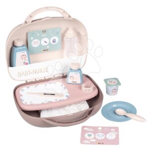 Přebalovací potřeby v kufříku Vanity Natur D'Amour Baby Nurse Smoby pro panenku s 12 doplňky