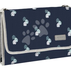 Přebalovací taška s podložkou na přebalování Beaba Geneva Moonlit Ocean/Jungle modrá s potiskem