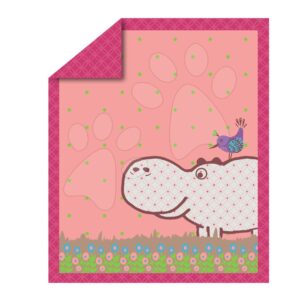 Přikrývka Sateen Hippo toTs smarTrike Hroch 100% bavlna vzhled saténu růžový od 0 měsíců