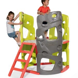 Prolézačka Multiactivity Climbing Tower Smoby s 3 lezeckými stěnami a 150 cm skluzavkou s UV filtrem od 2 let