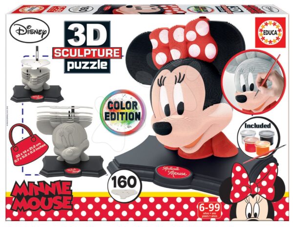 Puzzle 3D Sculpture Minnie Educa Color Edition 160 dílků od 6 let