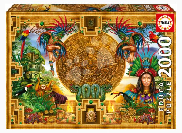 Puzzle Aztec Mayan Montage Educa 2000 dílků a Fix lepidlo