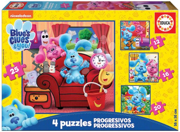 Puzzle Baby Puzzles Blue´s Clues Educa 12-16-20-25 dílků