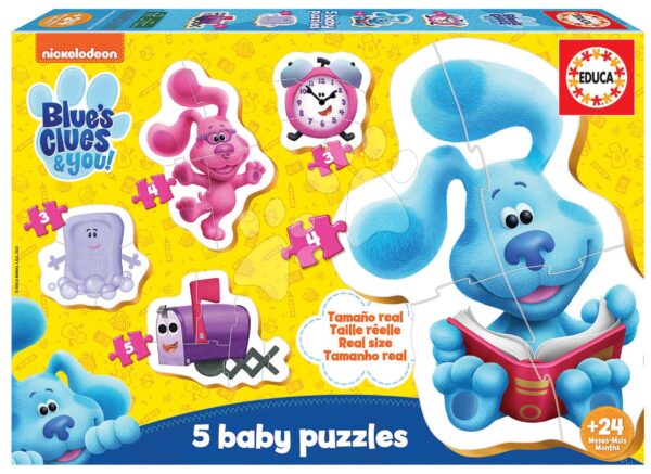 Puzzle Baby Puzzles Blue´s Clues Educa 3-3-4-4-5 dílků od 24 měsíců
