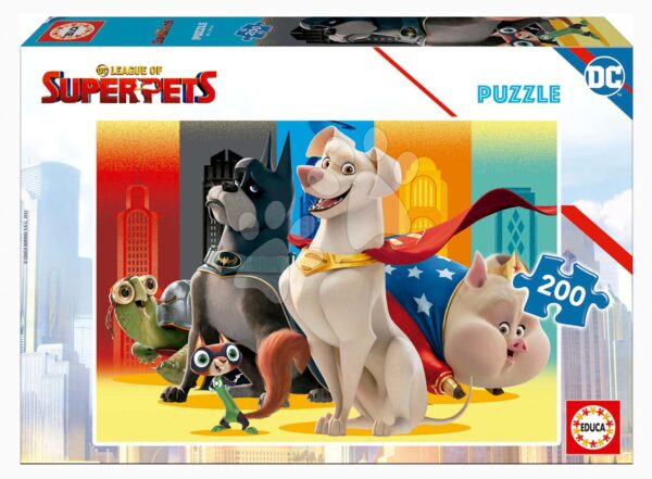 Puzzle DC League of Superpets Educa 200 dielov a Fix lepidlo EDU19485