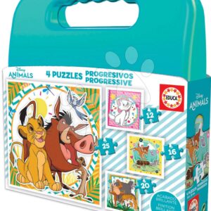 Puzzle Disney Animals v kufříku Progressive Educa 12-16-20-25dílné