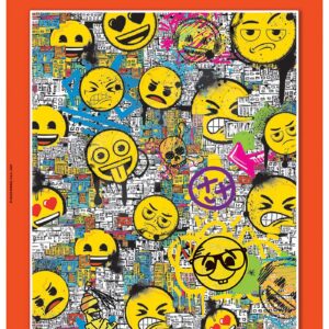 Puzzle Emoji Graffiti Educa 500 dílků a Fix lepidlo od 11 let