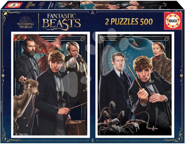 Puzzle Fantastic Beasts Educa 2 x 500 dílků a Fix lepidlo