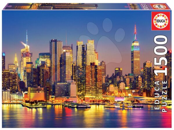 Puzzle Manhattan at Night Educa 1500 dílků a Fix lepidlo od 11 let