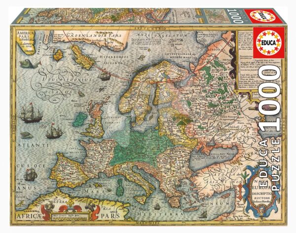 Puzzle Map of Europe Educa 1000 dílků a Fix lepidlo