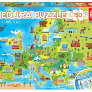 Puzzle Mapa Europy Educa 150 dílků EDU18607