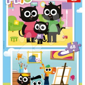 Puzzle Milo Educa 2 x 48 dílků od 4 let