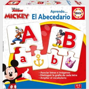 Puzzle Písmenka abecedy Mickey & Friends Educa 81 dílků