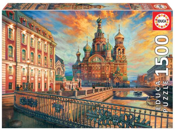 Puzzle Saint Petersburg Educa 1500 dílků a Fix lepidlo od 11 let