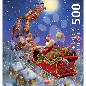 Puzzle Santa Claus is Coming Educa 500 dílků a Fix lepidlo