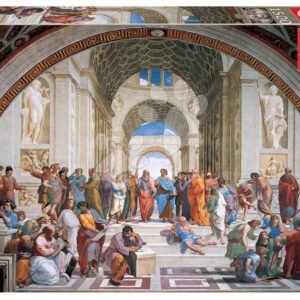 Puzzle School of Athens Raphael Educa 1500 dílků a Fix lepidlo