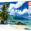 Puzzle Seychelles Educa 1500 dílků a Fix lepidlo - Image 2