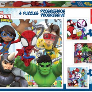 Puzzle Spidey & his Amazing Friends Progressive Educa 12-16-20-25 dílků