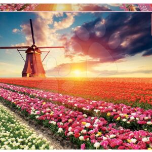Puzzle Tulips Landscape Educa 1500 dílků a Fix lepidlo od 11 let