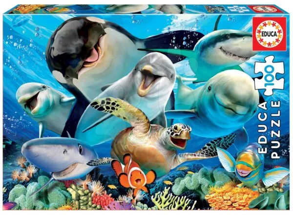 Puzzle Underwater Selfie Educa 100 dílků od 6 let