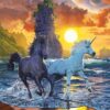 Puzzle Unicorns On Beach Vincent Hie Educa 1000 dílků a Fix lepidlo v balení od 11 let - Image 2